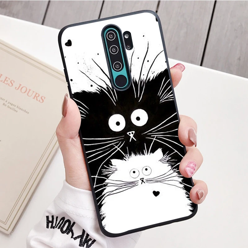 Kim Haskins Cat black Silicone Phone Case For Redmi note 9 8 7 Pro S 8T 7A Cover