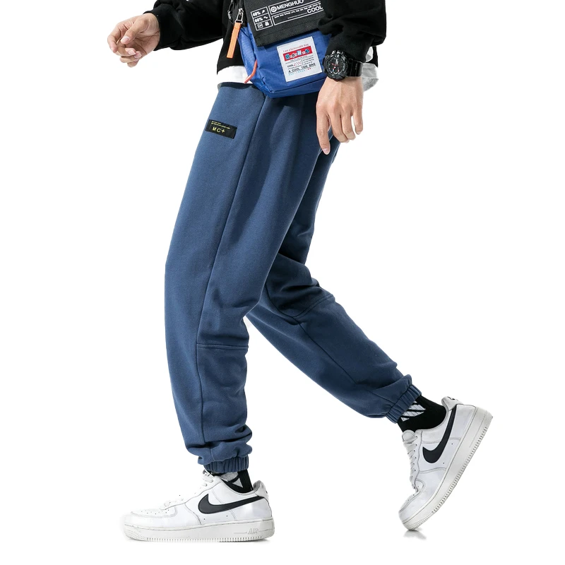 

2020 New Spring Cotton Joggers Men Quality Sport Sweatpants Men Running Tracksuit Mens Track Pants Streetwear Mens Blue Pants
