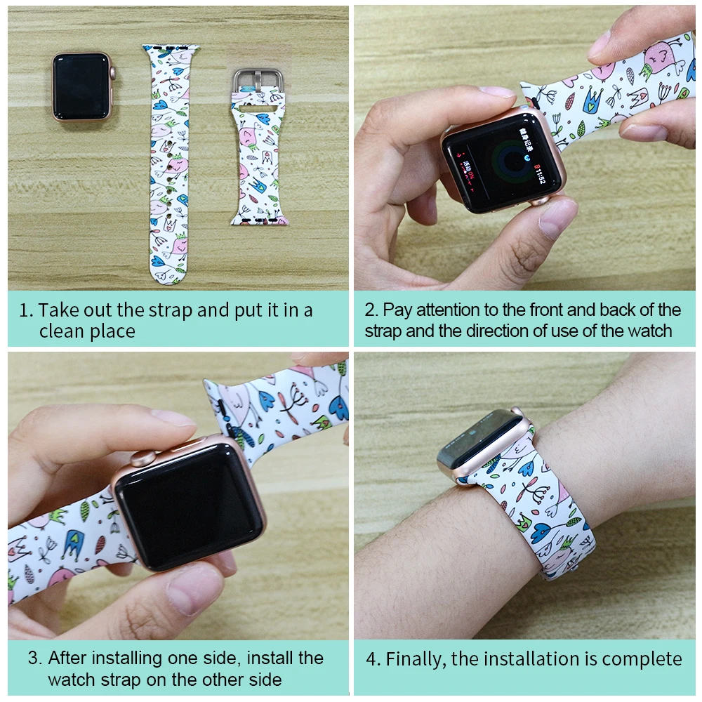 Silicone Strap+Cover for Apple Watch Bands 44mm 40mm 42mm 38mm Screen Protector, Glass+Silicone Wristband Strap for iwatch 2 in1 Silicone Strap+Cover for Apple Watch Bands 44mm 40mm 42mm 38mm Screen Protector, Glass+Silicone Wristband Strap for iwatch 2 in1
