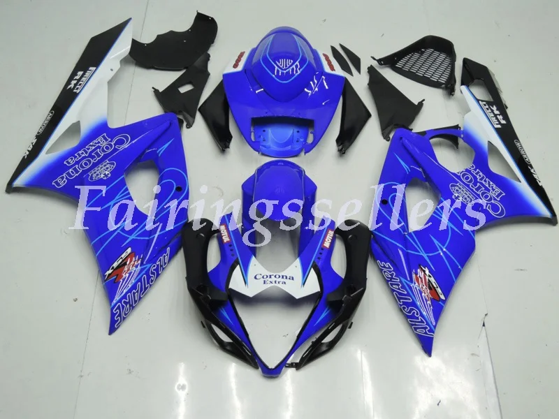 

Injection Molding New ABS Motorcycle Fairings kit Fit For Suzuki GSX-R1000 2005 2006 K5 gsxr 1000 Fairings Blue and White