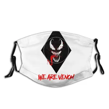 

Venom Marvel Spiderman Reusable Face Mask Anti Bacterial Dustproof Mask With Filters Protection Mask Respirator Mouth Muffle