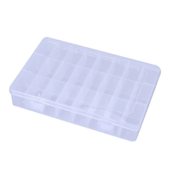 

Adjustable Plastic Storage Organizer 24 Compartment Craft Beads Jewelry Tool Box Case For Small Tool Kit