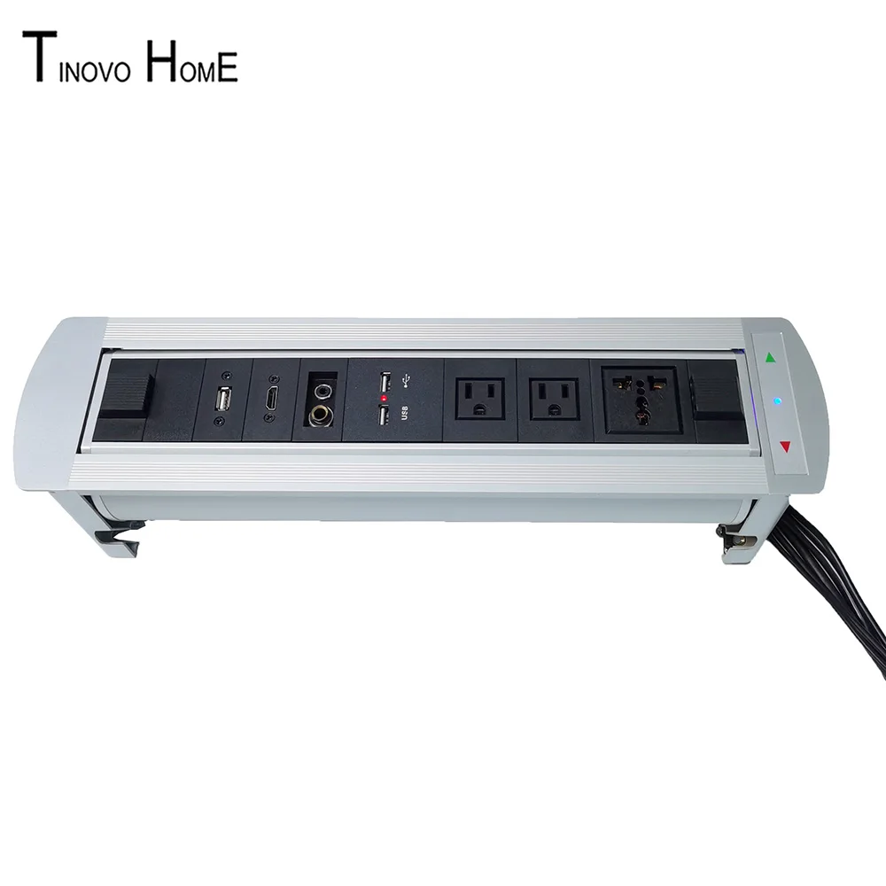 

Desktop socket/electric rotating socket/3-digit AC power supply USB charging HDMI microphone 3.5 audio USB interface