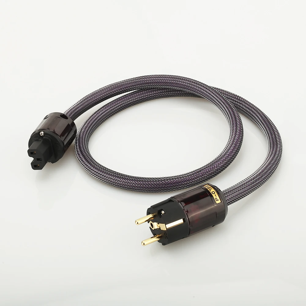 Hifi OFC AC 313 кабель питания Hi Fi позолоченный Штепсель EU Schuko шнур для AMP CD