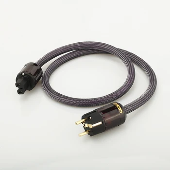 

Hifi OFC AC-313 Hifi power cable Gold Plated Power plug EU Schuko AC power cord for HIfi AMP CD player