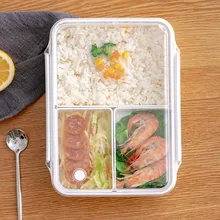 Magnetron Draagbare Compartiment Lunchbox Voedsel Opslag Container Lekvrij Kinderen Kids School Office Draagbare Bento Box 19NOV5(China)