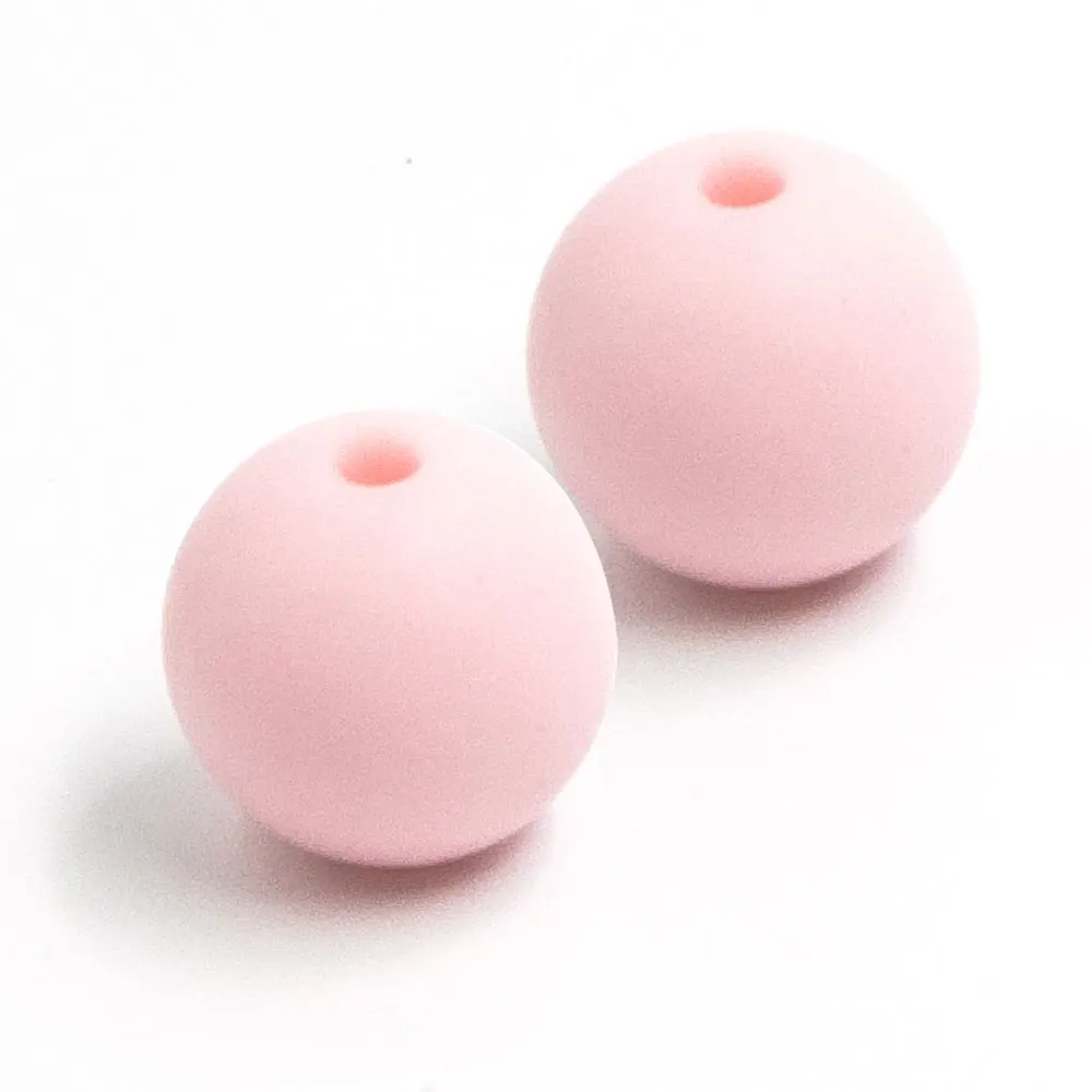 Quartz Pink GYLAXIDO 40 шт. 12 мм силиконы коралловые Бусины круглые перле Силиконовые Зубные бусины для изготовления ювелирных изделий детские товары игрушки для прорезывания зубов - Цвет: Quartz Pink