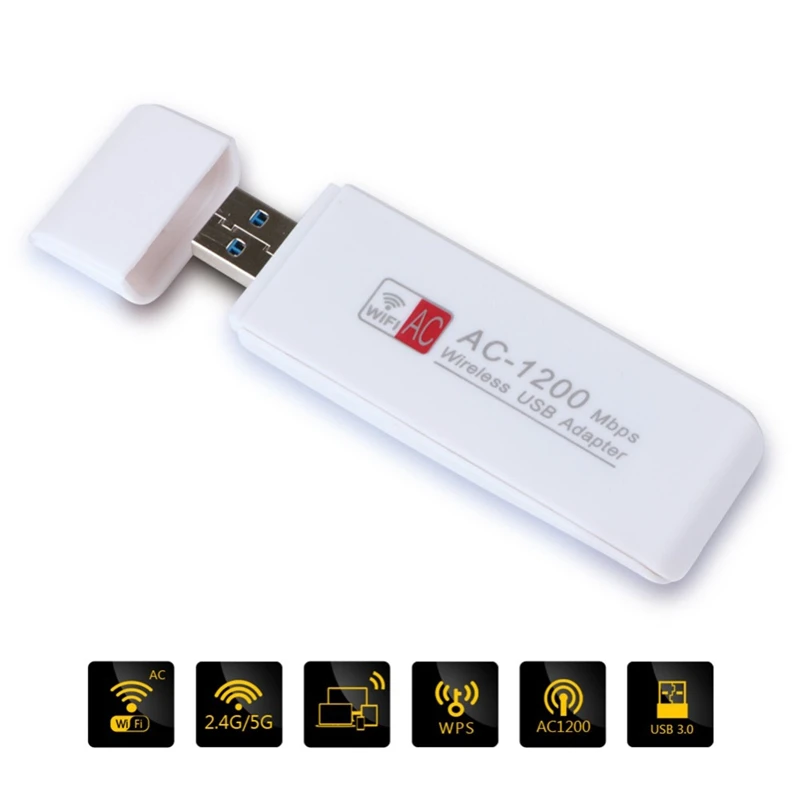 1200 Мбит/с Беспроводные Usb сетевые карты 11Ac двухдиапазонный 2,4G/5,8 ГГц Wifi Usb адаптер карта Usb 3,0 для Гигабитного маршрутизатора