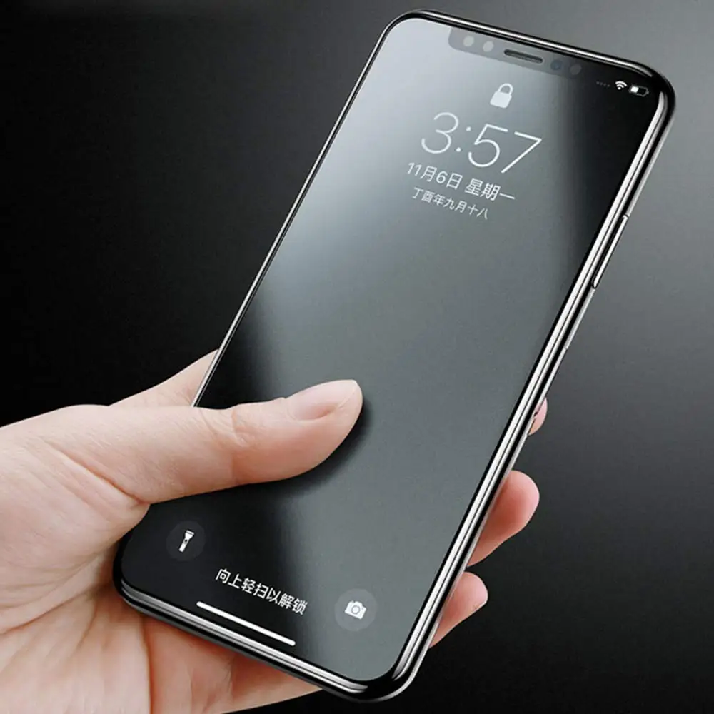 Матовое закалённое Стекло 9H для Iphone X XS XR MAX матовая защитная пленка с полным