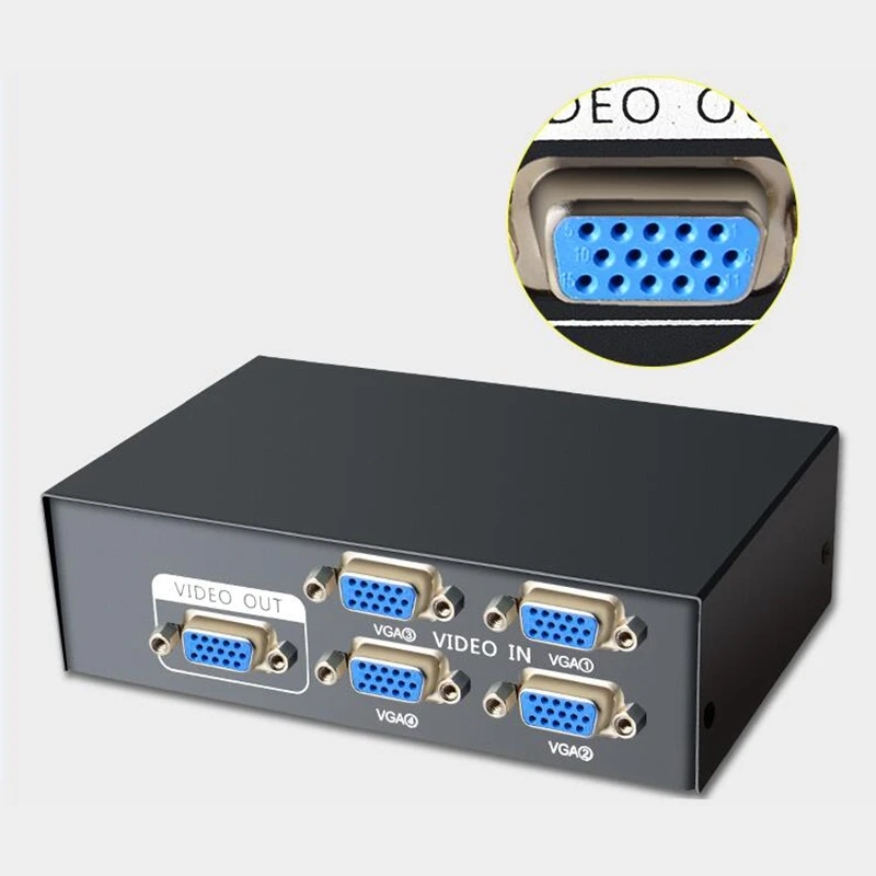 Vga коммутатор четыре в и один выход 4 вырезанный 1 из компьютера Vga видеоразветвитель конвертер
