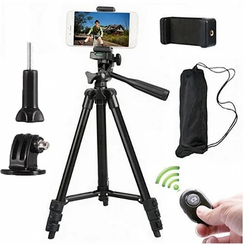 

Smartphone Tripod Portable Adjustable Camera Tripod Phone Stand Holder for IPhone Samsung Huawei Gopro Camera Selfie