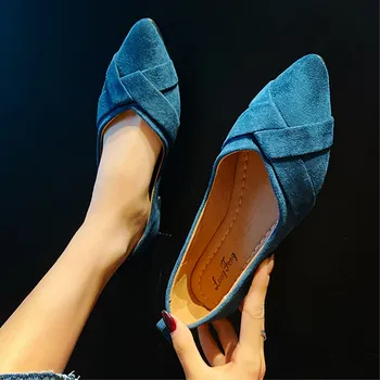 

EOEODOIT Spring Autumn Shoes Flats Women Casual Pointed toe Slip On Daily Loafers Female Cozy Flat Heel For Woman