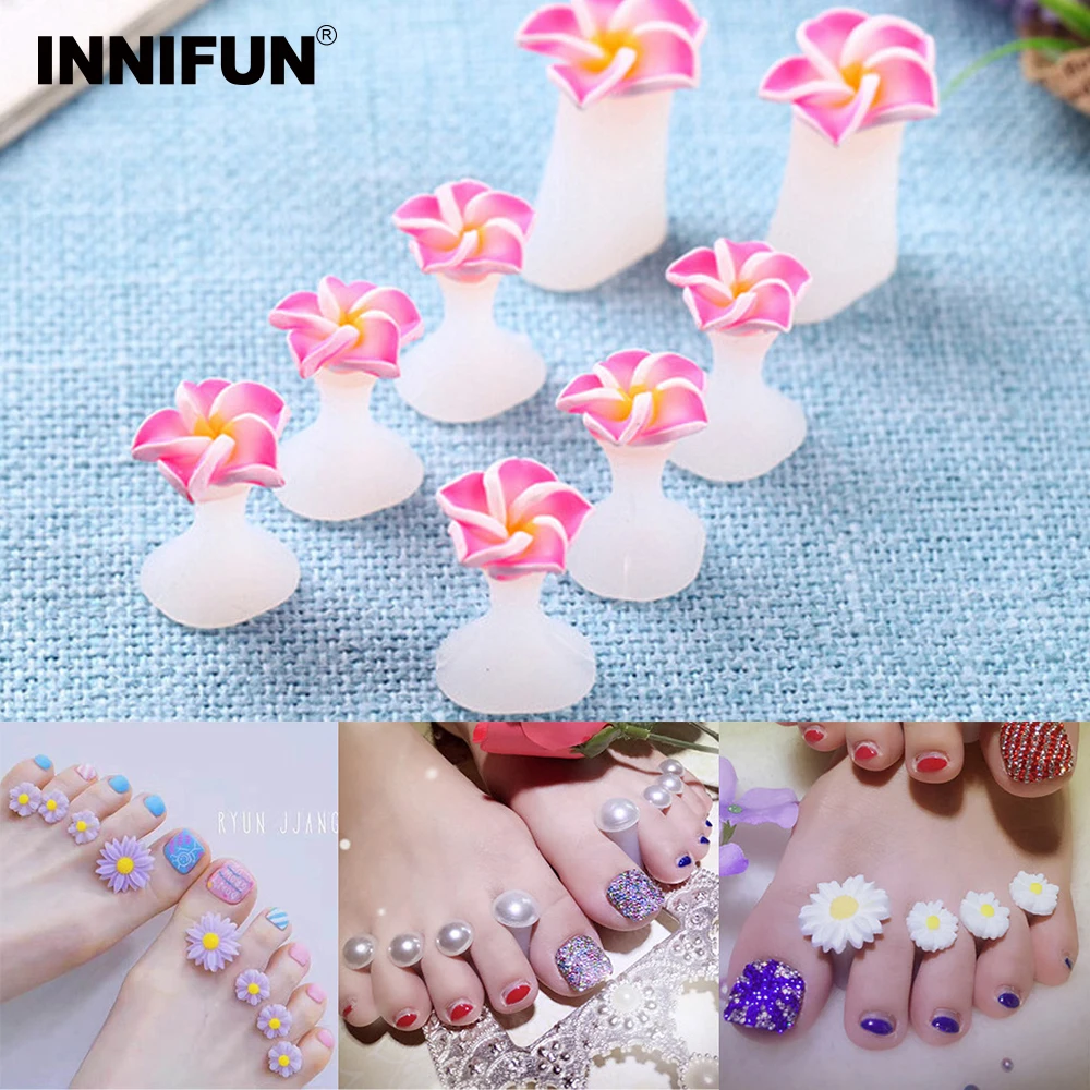 

8pcs Silicone Finger and Toe Separator Nail Tools Sets Fixer Armor Piercing Skin Care Nail Art Orthopedic Supplies Silica Gel
