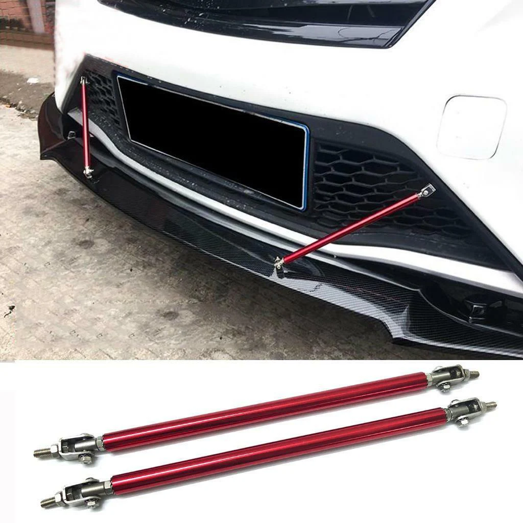 2 Pcs Adjustable Front Bumper Lip Splitter Strut Tie Bar Support Rod For Car Truck RV Camper Etc 150mm/200mm 2 Pcs Adjustable Front Bumper Lip Splitter Strut Tie Bar Support Rod For Car Truck RV Camper Etc 150mm/200mm