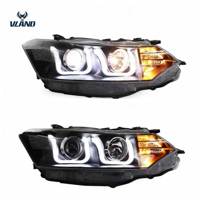 

VLAND car headlight for Vios xenon head lamp 2014 2016 with LED DRL+angel eyes