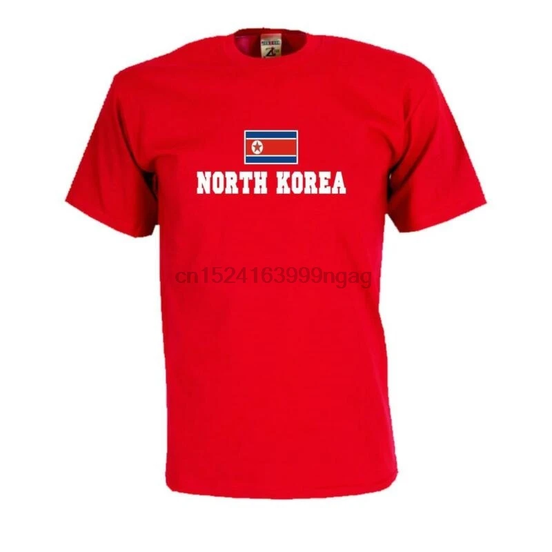 Футболка NORDKOREA (Северная Корея) флаг рубашка Herren Fanshirt (WMS02-43a) | Мужская одежда