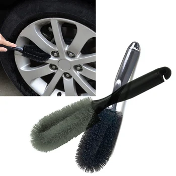 

1Pc Car Wheel Wash Brush Handle Vehicle Cleaning Brush Wheel Rims Tire For Car Bicycle Auto Car Brush Tool Washing Accessories