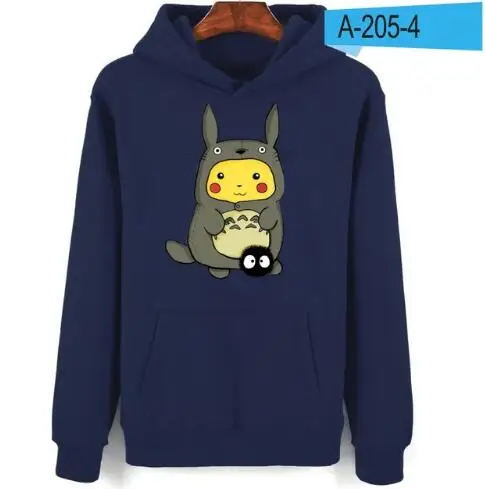 Navy Blue Горячая Распродажа милые толстовки Тоторо свитшоты для мужчин/женщин Funy уличная длинная Kawai мужчин/женщин пуловеры для пары Топы оверсайз - Цвет: Navy Blue