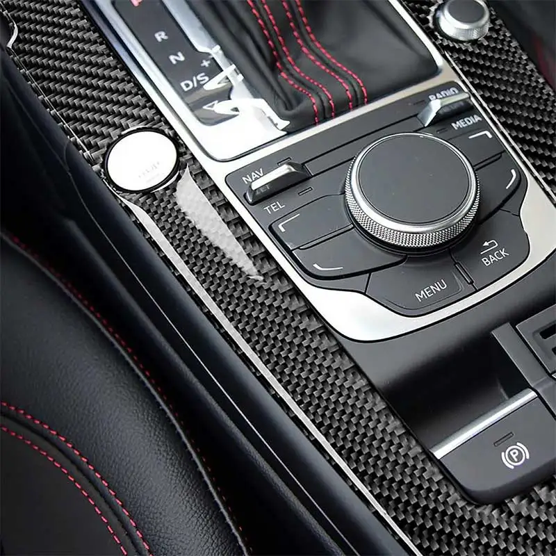 Для Audi A3, старый-, аксессуары для салона автомобиля, углеродное волокно, высокая цена, панель передач, наклейки для интерьера