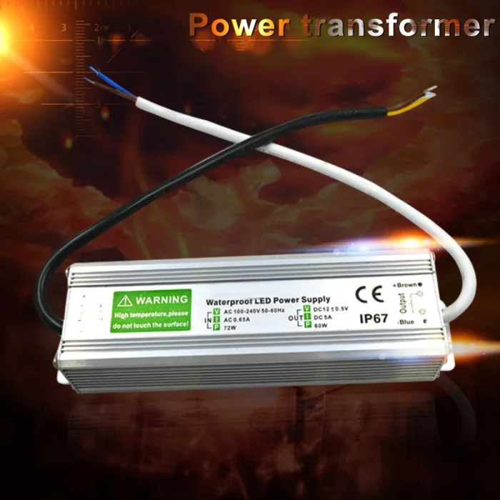 Горячий 12V Открытый водонепроницаемый трансформатор адаптер питания светодиодный светильник драйвер I88#1