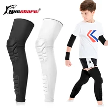 Children Long Basketball Knee Pads Kids Running Leg Sleeve Calf Protector Teenagers Sports Kneepad Football Shin Guard