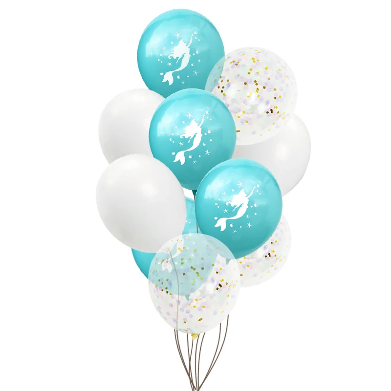 mermaid CF set 2 Новое платье в стиле Русалочки с латексные воздушные шары конфетти воздушные шары Свадебные Globos дети День рождения украшения детский душ расходные материалы - Цвет: mermaid CF set 2