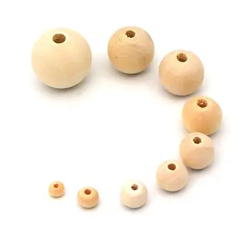 

2 3 4 6 8 10 12 14 18 20 25 mm Natural Loose Round Wooden Beads For Jewelry Making Finding Diy Bracelet Necklace Accessories
