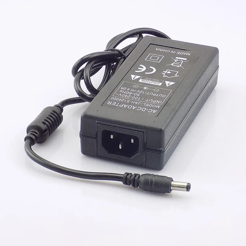12V 4A Питание адаптер трансформатор переменного тока 110-240V преобразователь CCTV Камера Мощность адаптер 5,5*2,5 мм для Светодиодные ленты светильник M20