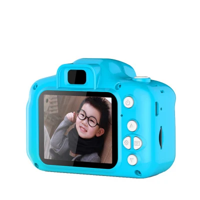 Blue Camera 2 Детская камера, игрушки для детей, классная цифровая фотокамера, Детская развивающая игрушка, 12 языков, 32G, поддерживаемые подарки на день рождения - Цвет: Blue Camera 2