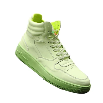 

White High-top Shoes Men's Casual Shoes Men's Fashion All-match Height-added Small White Shoes Youth Short Boots Shoes Casual