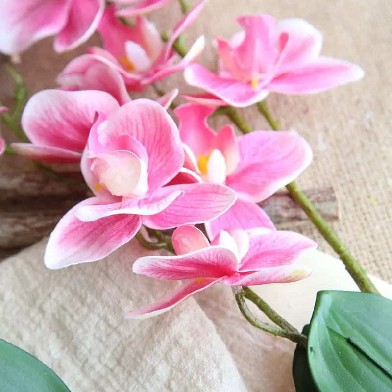 

Artificial Flower Butterfly Orchid Real Touch Latex Moth Orchid Flower for New House Home Wedding Festival Decoration