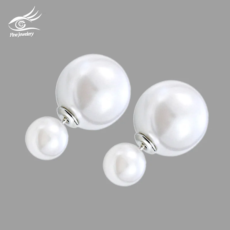 2022 Hot Fashion Paragraph Selling Earrings Double Side Shining Pearl Stud Big For Women KM18 | Украшения и аксессуары