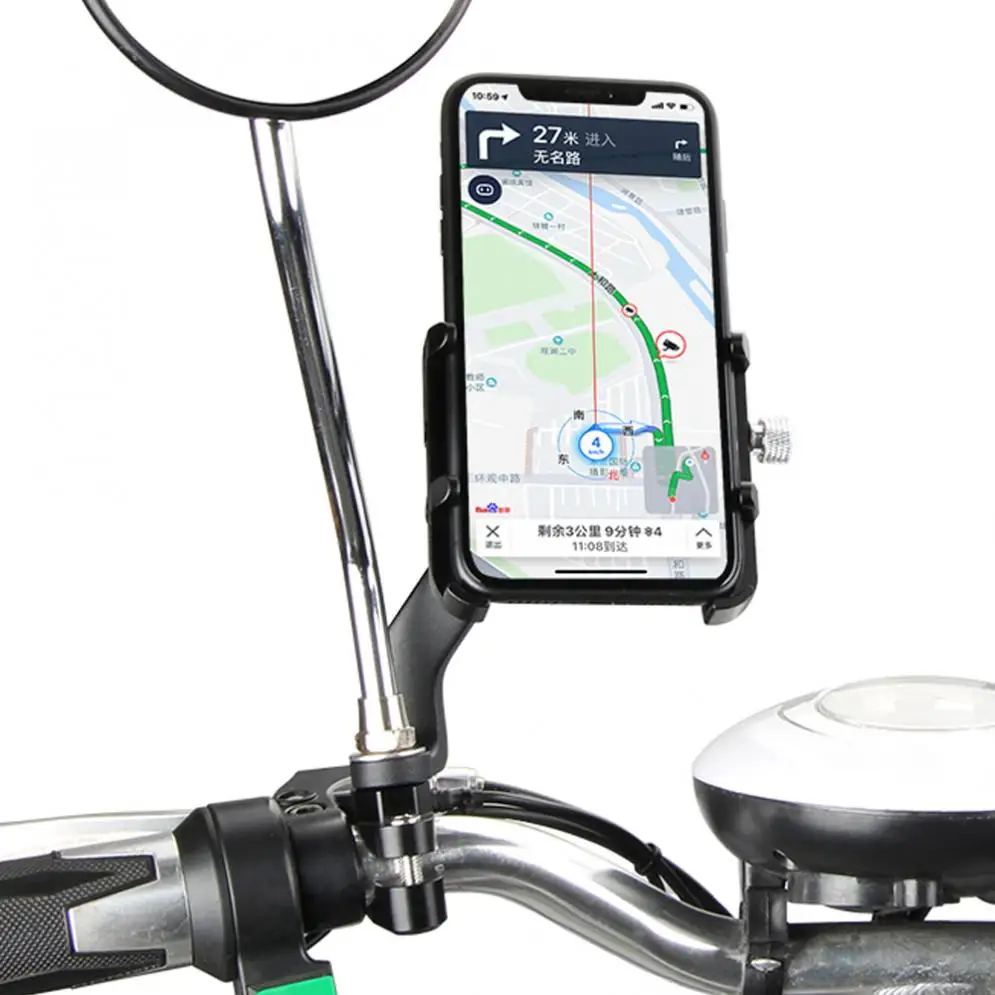 Универсальный держатель для мобильного телефона мотоцикла, gps, поворот на 360 °, утолщенный алюминиевый сплав, Электромобиль, держатель для велосипеда