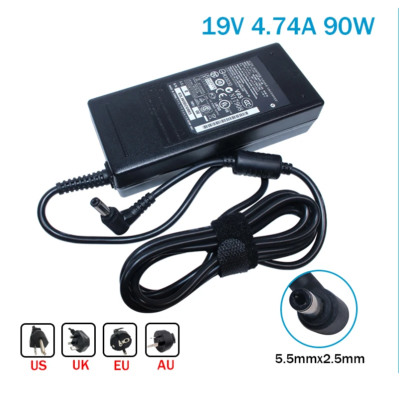 Para Asus ADP-90SB BB 19V 4.74A * 5,5*2,5mm AC/DC adaptador US/EU/versión de Reino Unido para Asus ADP-90CD DB PA-1900-36 cargador de energía