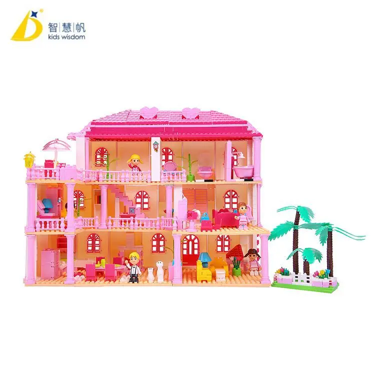 

Compatible LEGO Inserted Building Blocks Children'S Educational Toy Three Layer Villa Small Particles GIRL'S Princess Castle 6-1