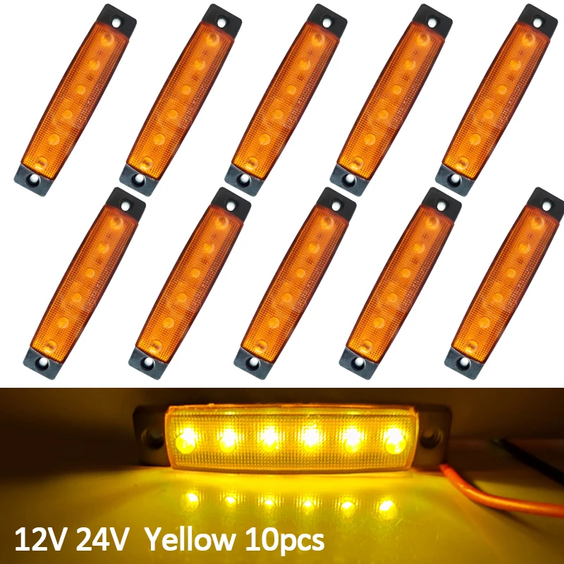 Car External Lights LED 12V/24V  Auto Car Bus Truck Lorry Side Marker Indicator Light Low Trailer Rear Warning Lamp