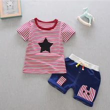 Комплект одежды для новорожденных мальчиков, блузка+ штаны, Одежда для младенцев летняя верхняя одежда спортивная одежда для мальчиков, Детский костюм высокое качество