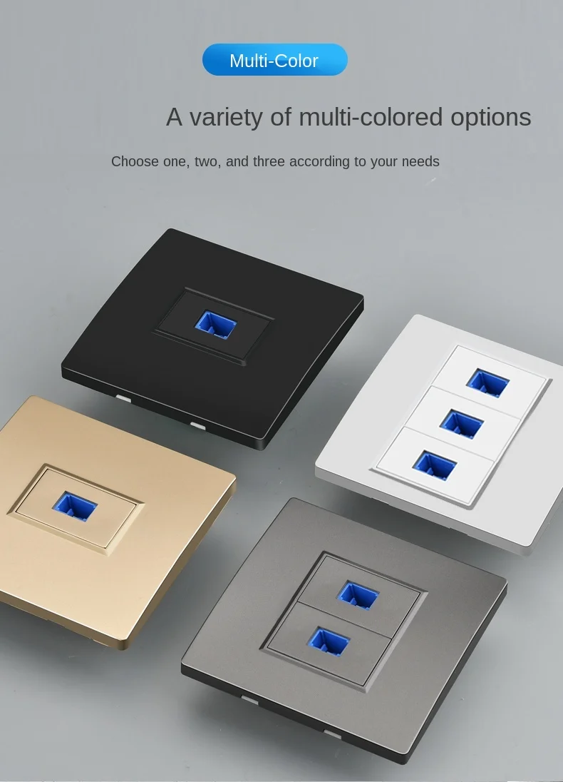 Description Picture 6 of itemDepoguye Wall-mounted one port fiber optic information socket panel, SC fiber optic wall connector panel with fiber optic cable