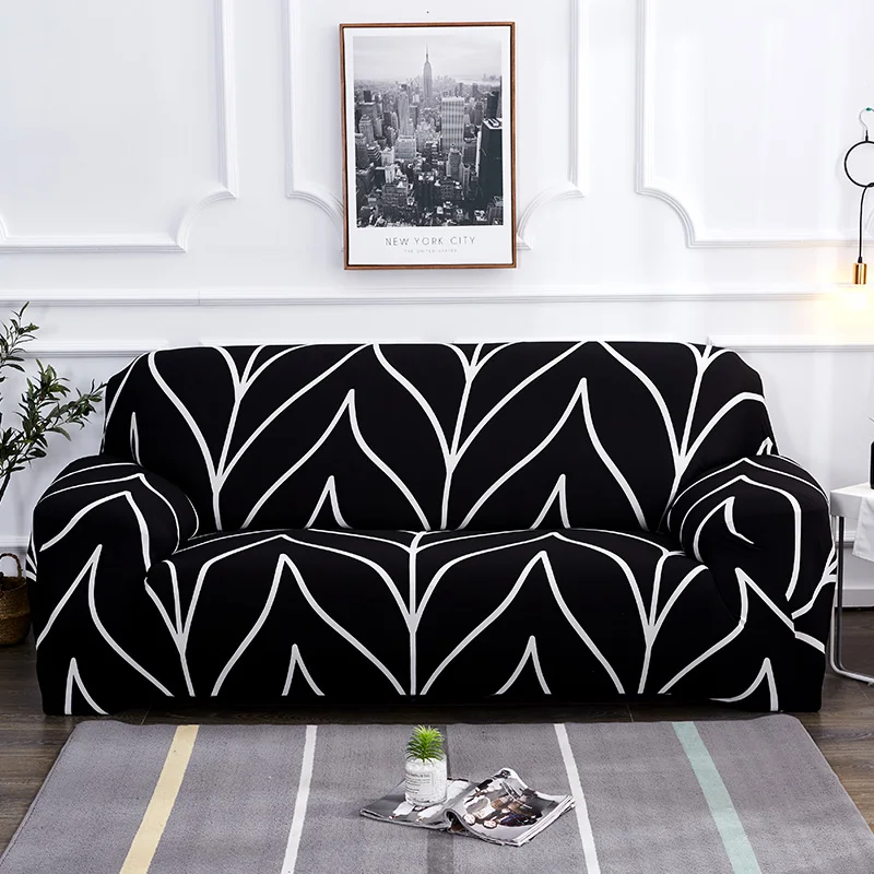 Koop Nieuwe Elastische Cover voor Sofa Woonkamer Couch Cover Stretch Sofa Hoes Meubels Canape Elastische Sofa Cover Katoen