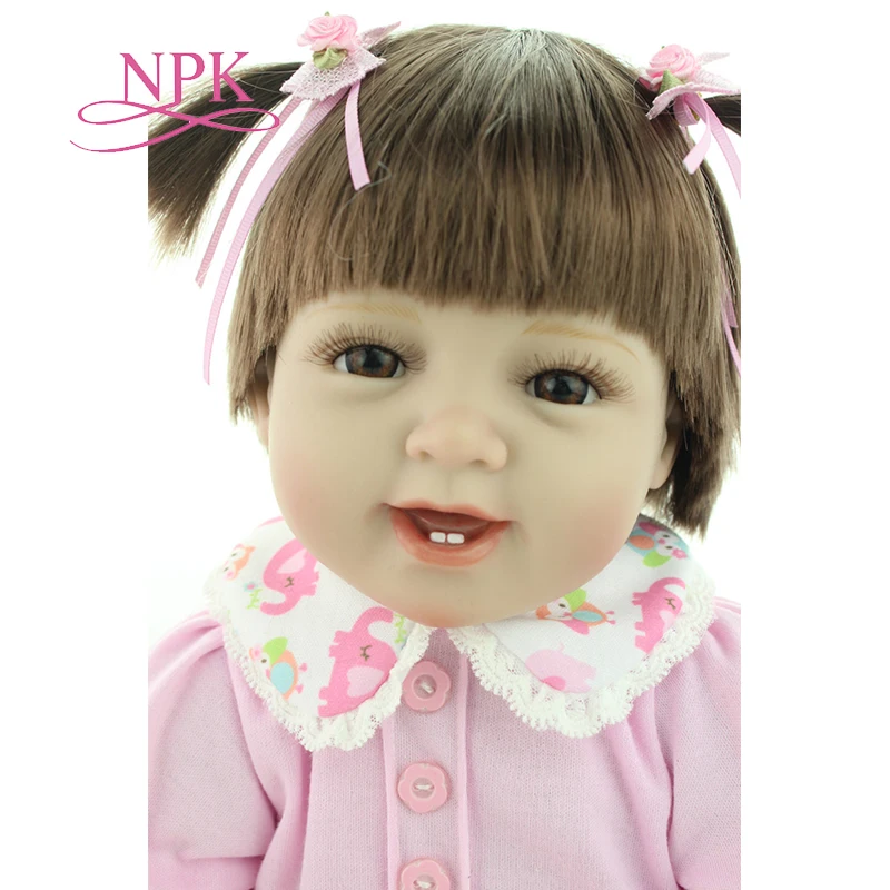 

NPK 22 Inch Reborn Doll soft silicone Baby Doll For Girls 55cm Realistic Alive bebe Party Doll For Birthday X'mas New Year Kids