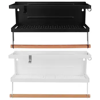 

Magnetic Kitchen Storage Rack Holder Metal Kitchen Organizer for Washer Refrigerator Shelf Dryer Storage Hanger 30.2x11x18.5cm