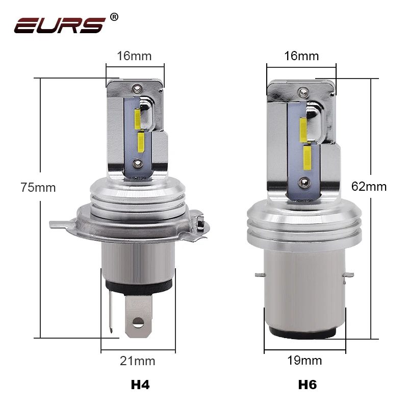 Günstige EURS Motorrad H4 LED CSP Auto Motorrad Scheinwerfer Birne 6000K 3000K H6 BA20D LED Scheinwerfer Hallo Lo strahl Licht Conversion Kit Lampen
