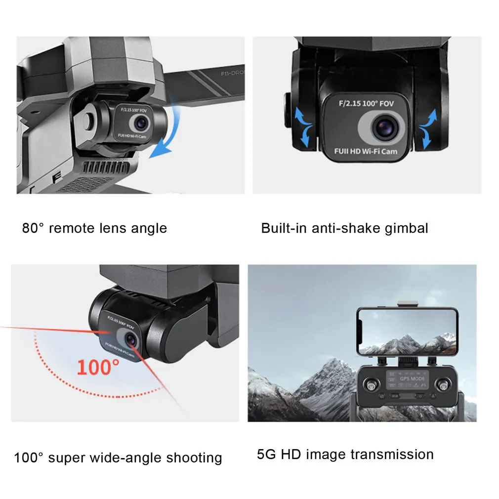 US $175.62 F11 Pro Rc Drone Gps 4k With Hd Camera Profesional 28 Mins Remote Control Dron Quadcopter Brushless Foldable 3 Battery Toy