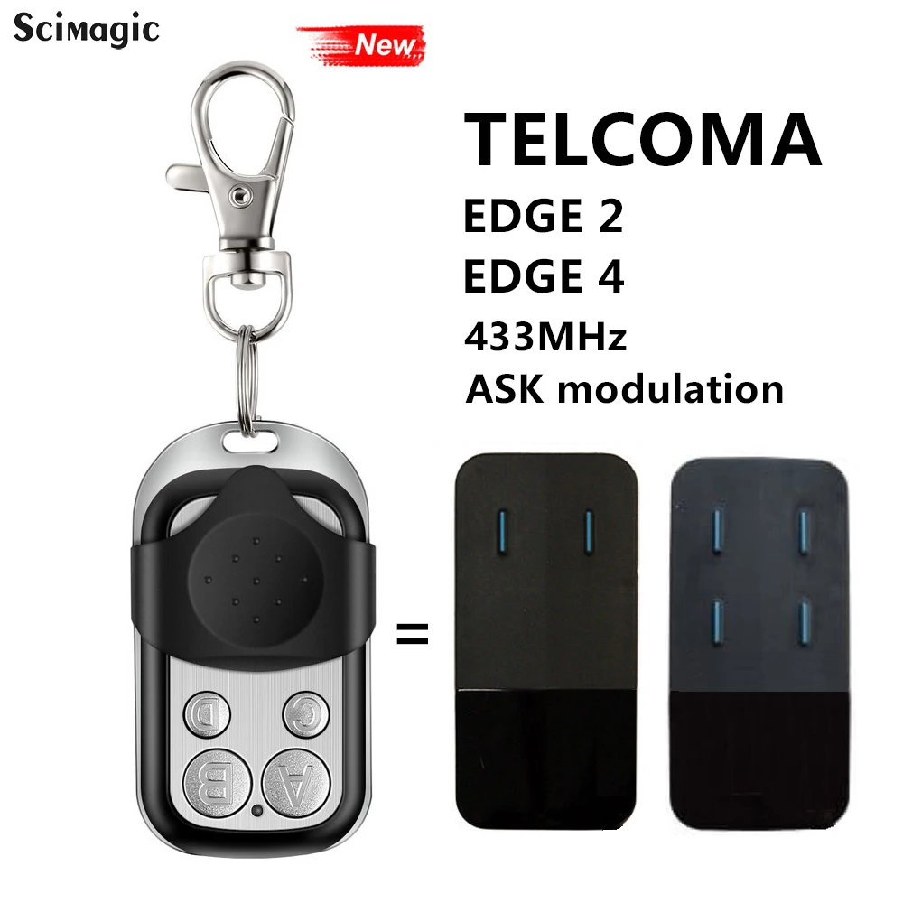 

Clone TELCOMA EDGE 2, EDGE 4 Garage Command 433mhz Remote Door Remote Control