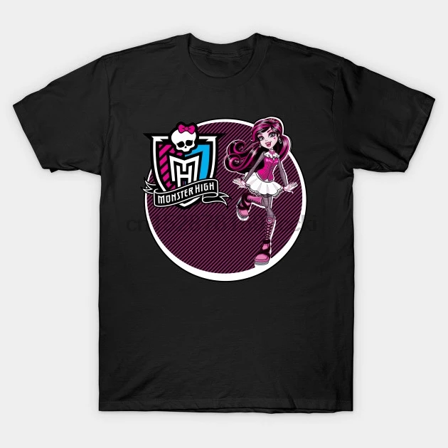 Для мужчин футболка Monster High Draculaura мультфильма Школа Монстров Футболка с принтом