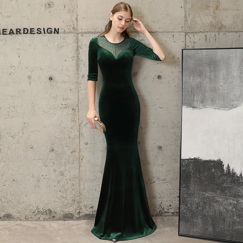 velour evening dresses