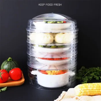 

Food Cover Dust-Proof And Mosquito-Preservation Household Kitchen Multi-Layer Folding Meals Transparent Plastic Food Cover #YL5
