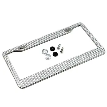 

Stainless Steel License Plate Frame Diamond-encrusted License Plate Frame Modified Car Supplies