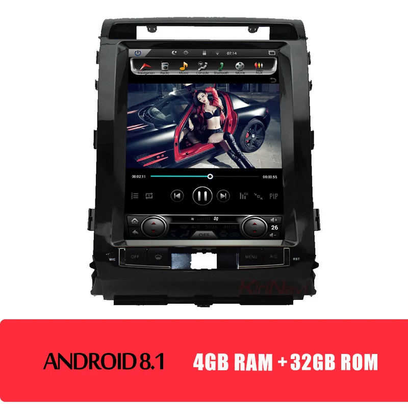Kirinavi 12," Android 8,1 Автомобильная магнитола Gps навигация для Toyota Land Cruiser автомобильный dvd-плеер мультимедийное видео 2008- Bluetooth - Цвет: Android Car Radio