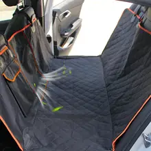 Собачий чехол для сиденья автомобиля сетка для просмотра Водонепроницаемый переноска для домашних животных Автомобильный задний багажник для заднего колеса подушка для гамака протектор с молнией и карманами